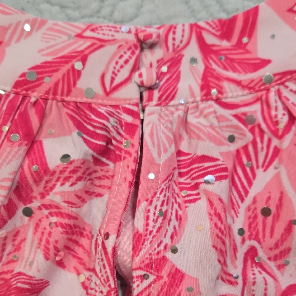 Emily Daniels Pink Floral Sleeveless Blouse Size S - Picture 6 of 8